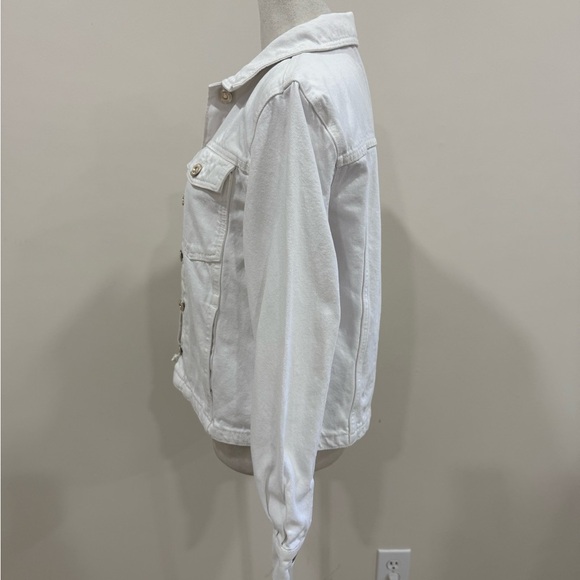 MNG Kids Girls White Denim Jacket 13–14 Years 164cm - Picture 2 of 8